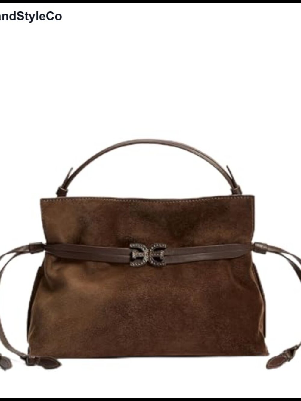Leather Drawstring Crossbody Handbag Small Everyday Everyday Bag